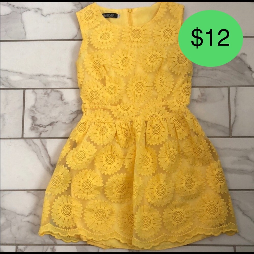 SUNFLOWER MINI DRESS-S